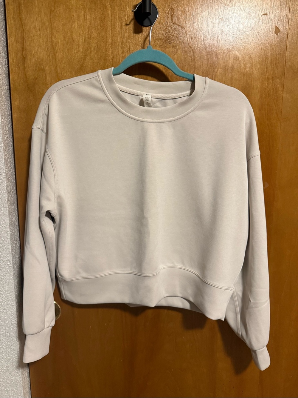lululemon athletica Cropped Crewneck Sweatshirt — Cream
